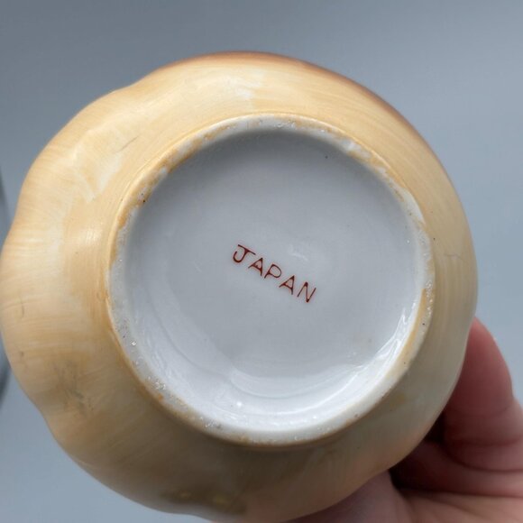 Vintage Norleans Japan Porcelain Pitcher Hand-Painted Fruit Design Gold Trim - Picture 8 of 9